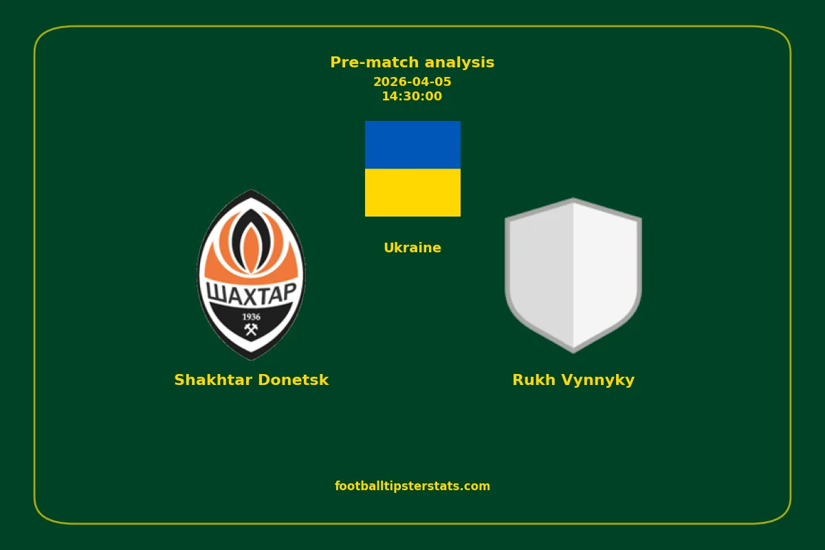 Pre-match analysis: Shakhtar Donetsk vs Rukh Vynnyky on 2026-04-05